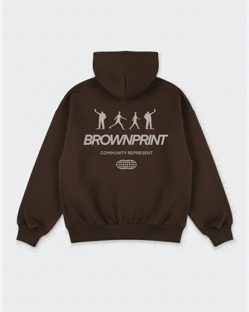 “Brown Print” - Hoodie